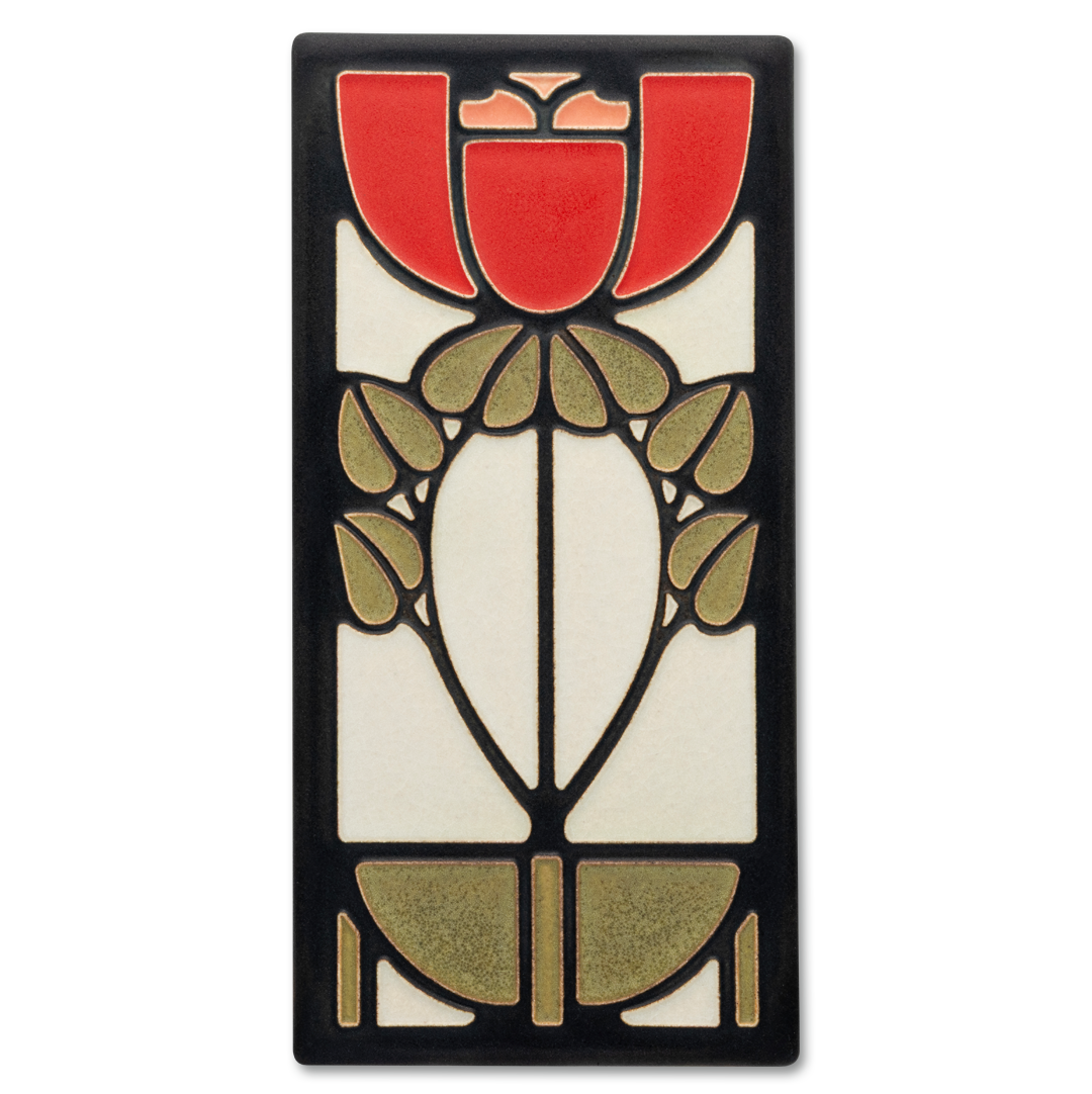 Motawi Bell Flower in Red - 4x8