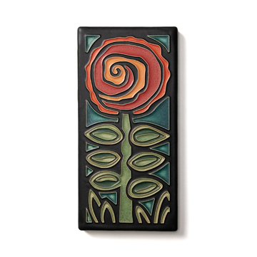Motawi Percival's Petals in Orange - 4x8