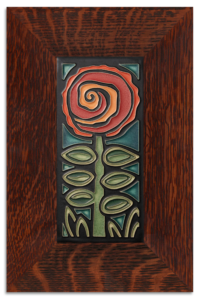 Motawi Percival's Petals in Orange - 4x8