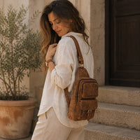 Distressed Leather Sling Bag
