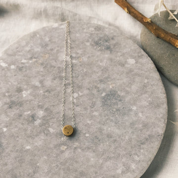 Simple Brass Dot Necklace