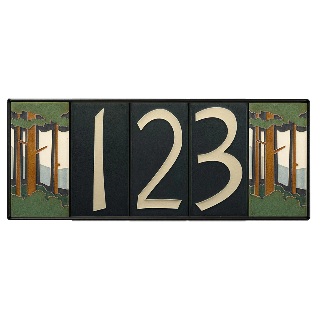 Motawi 4x8 House Number Frame | 5-Slot