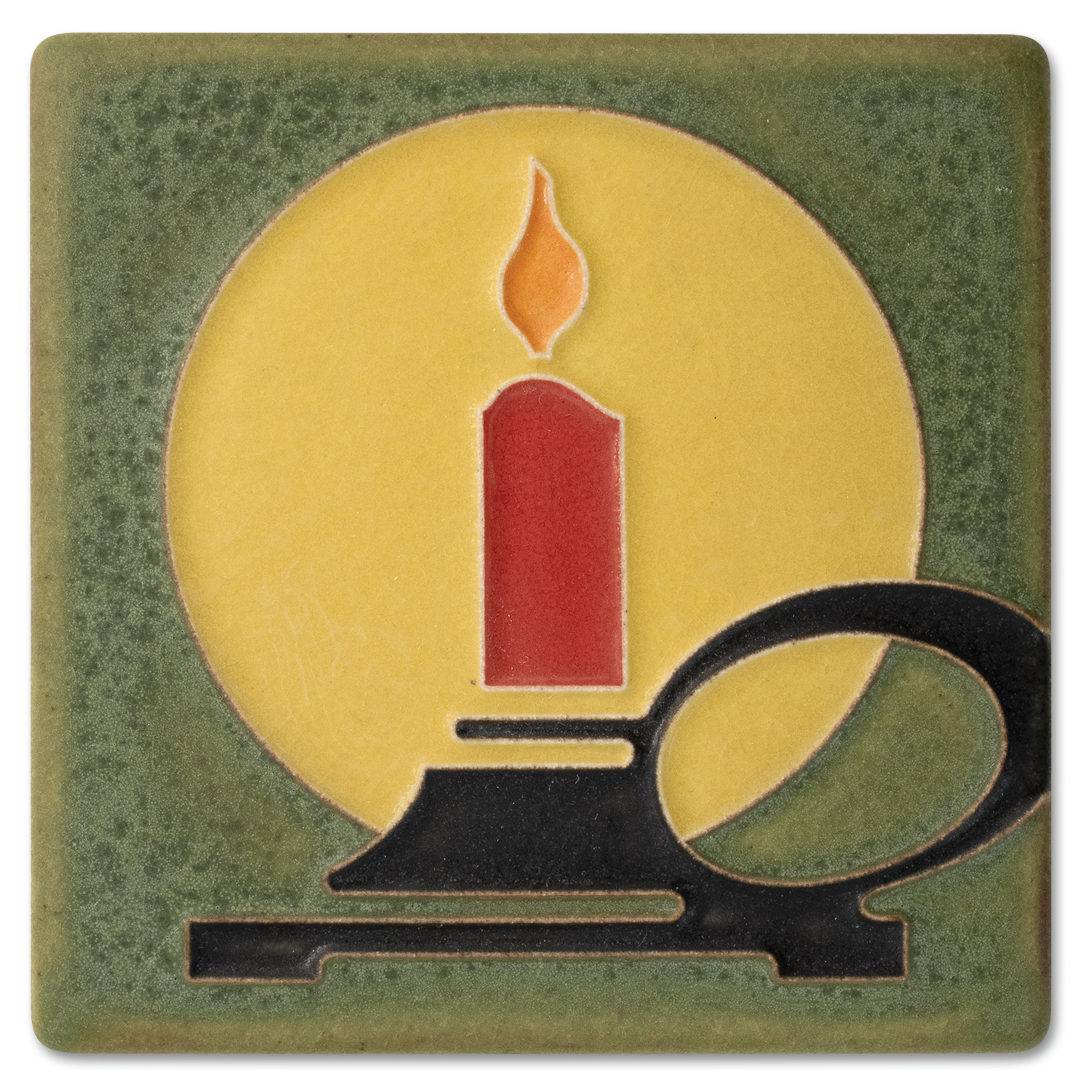 Motawi Candle in Green - 4x4