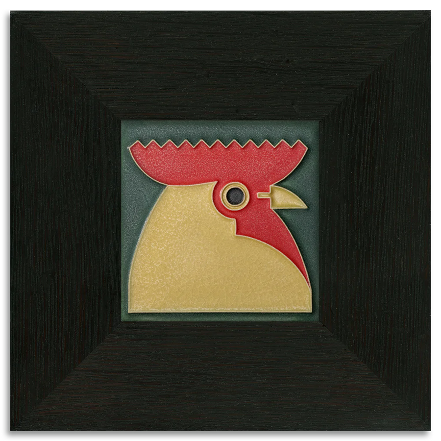 Motawi Rooster in Green - 4x4