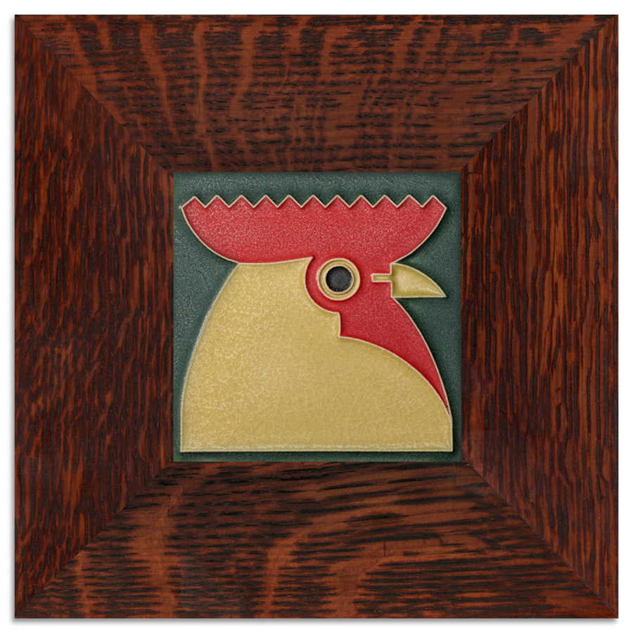 Motawi Rooster in Green - 4x4