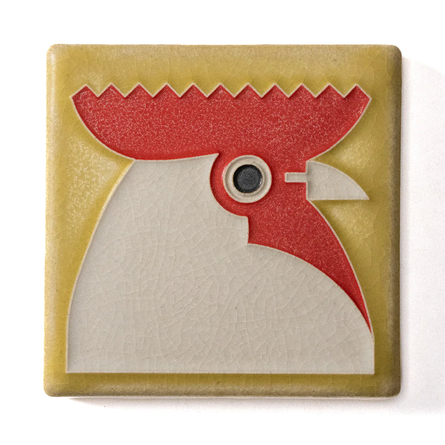 Motawi Rooster in Yellow - 4x4