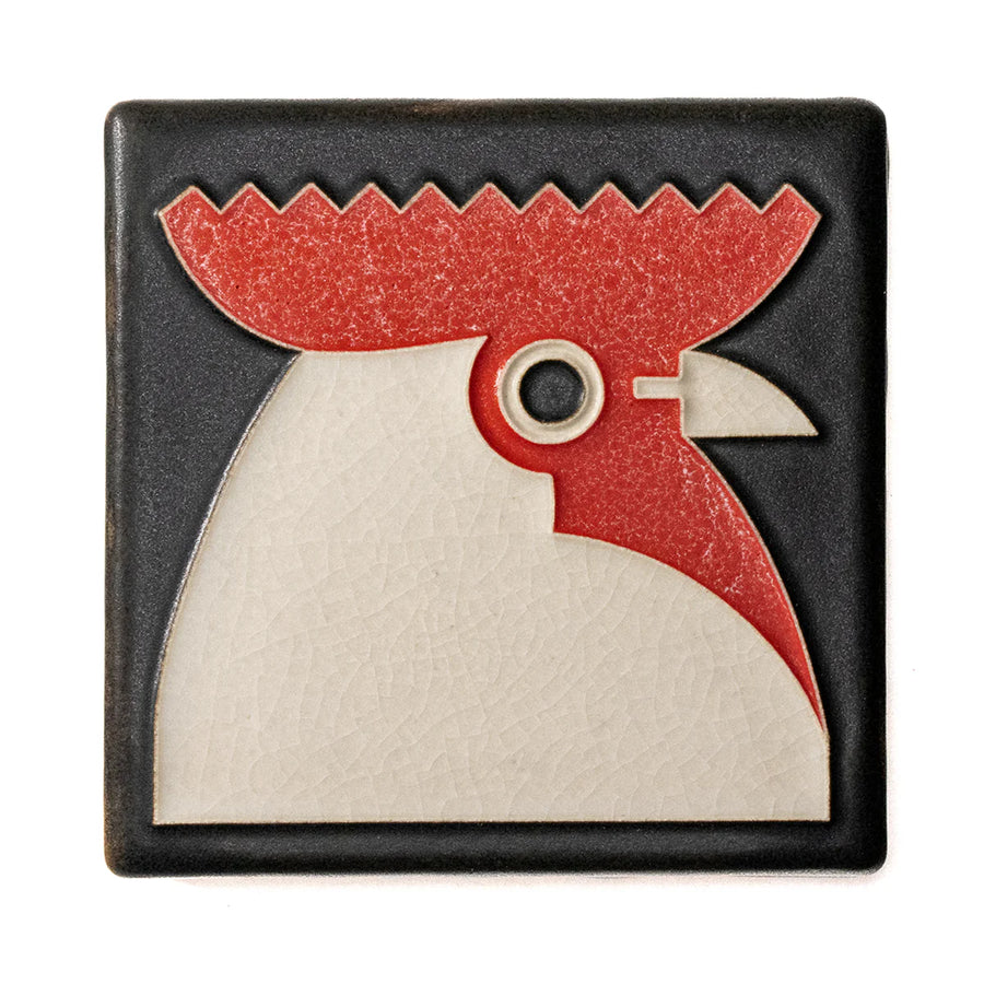 Motawi Rooster in Black - 4x4