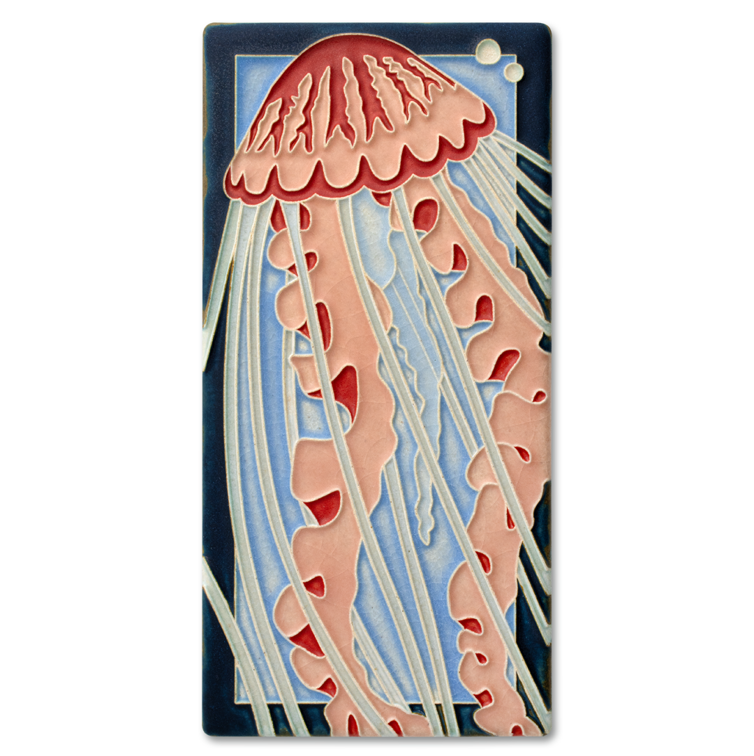 Motawi Jellyfish in Blue - 4x8