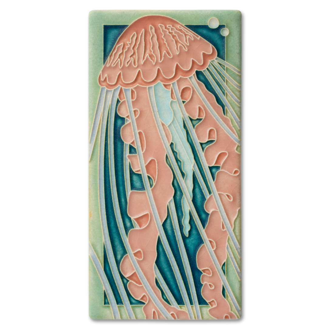 Motawi Jellyfish in Mint - 4x8