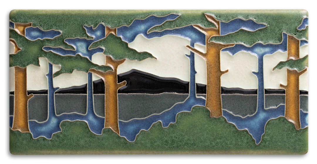 Motawi Pine Landscape Summer Horizontal - 4x8