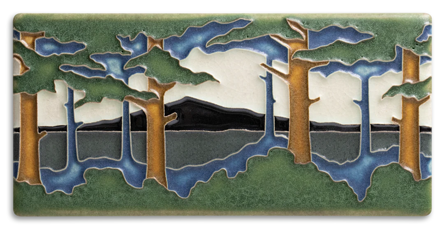 Motawi Pine Landscape Summer Horizontal - 4x8