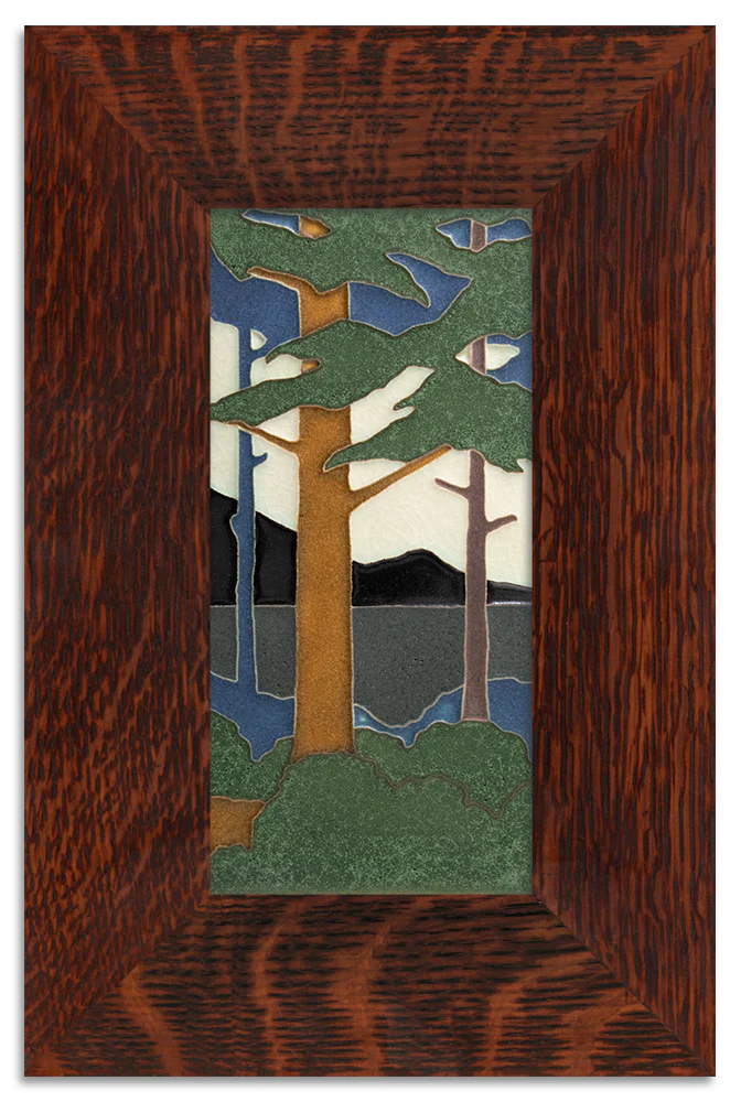Motawi Pine Landscape Summer Vertical - 4x8