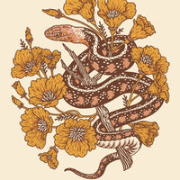 Snake & Poppies 8x10 | Giclee Print
