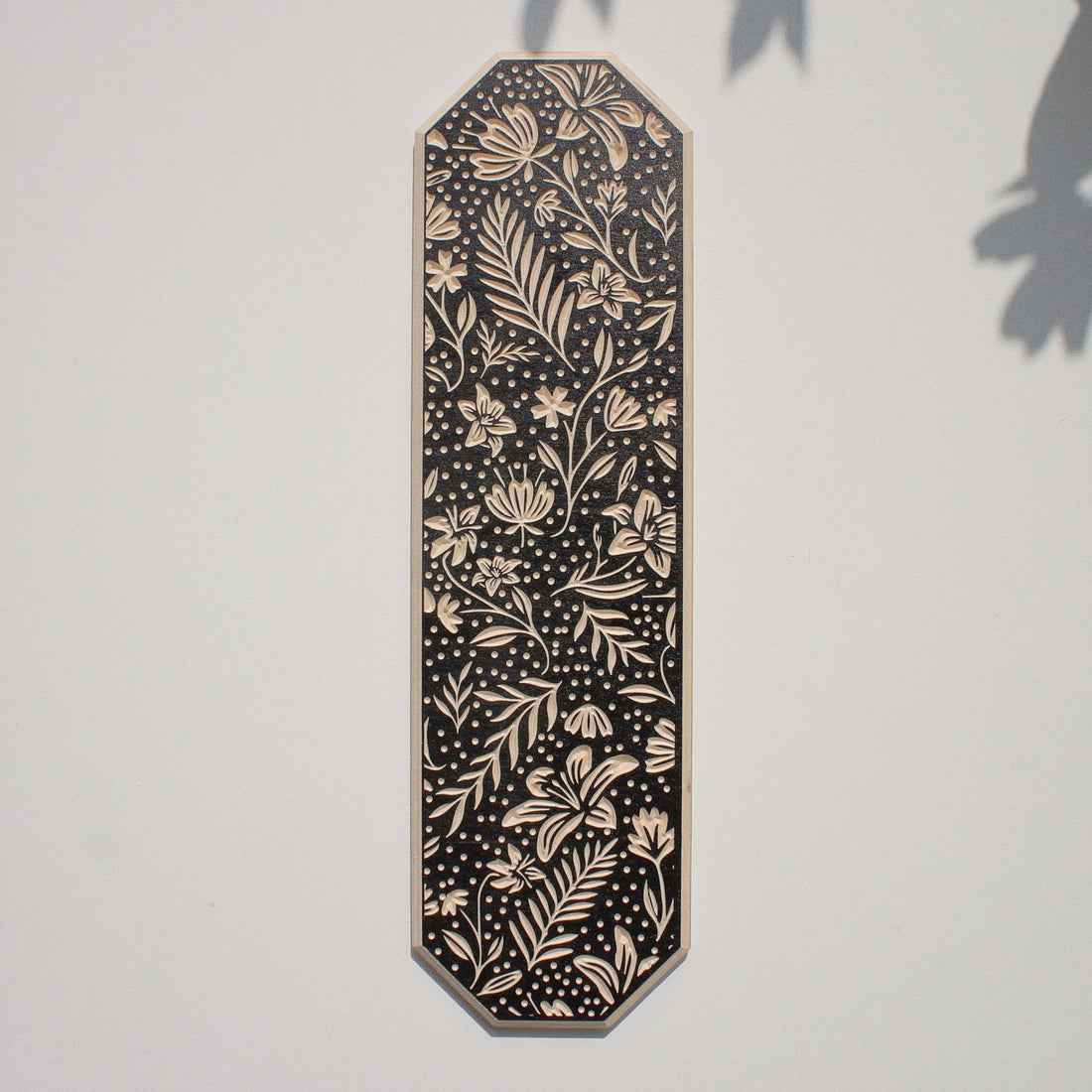 Large Floral Carved Wall Hanging