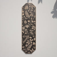 Large Floral Carved Wall Hanging