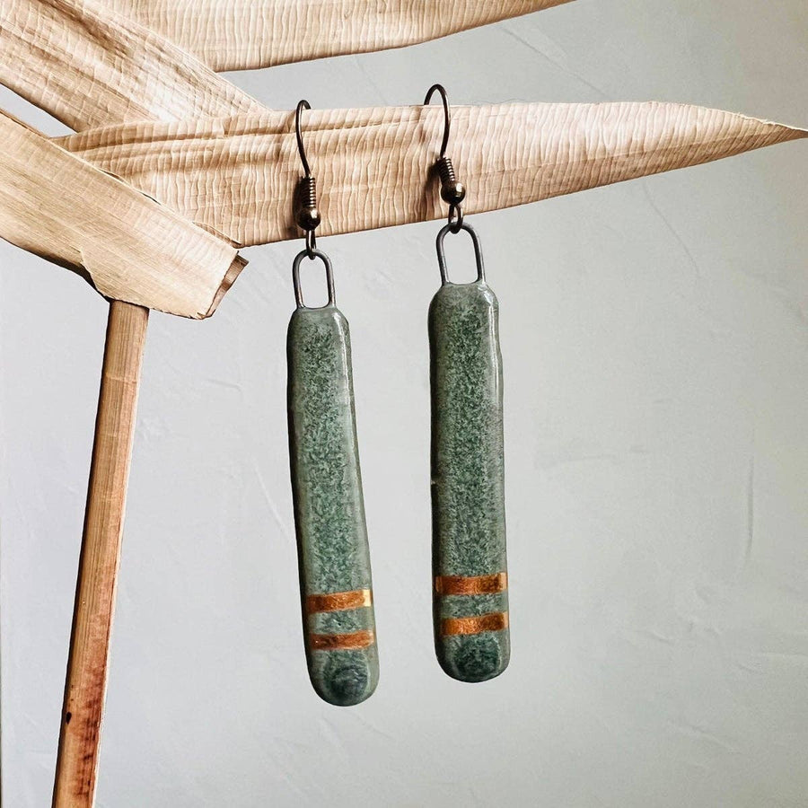 Ocean View Lined Strip Earrings