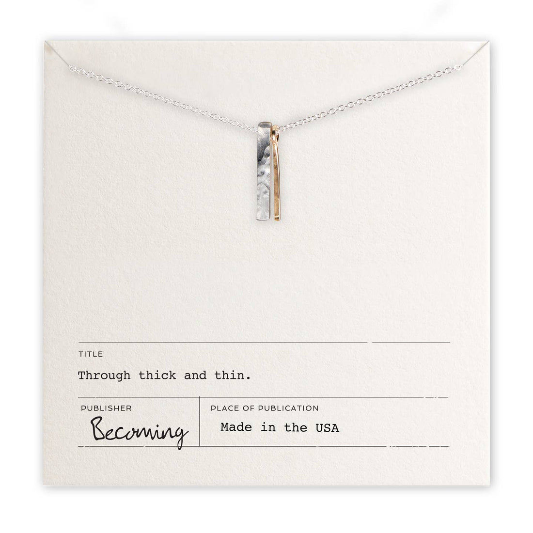 Through Thick & Thin Necklace | Mixed Metal