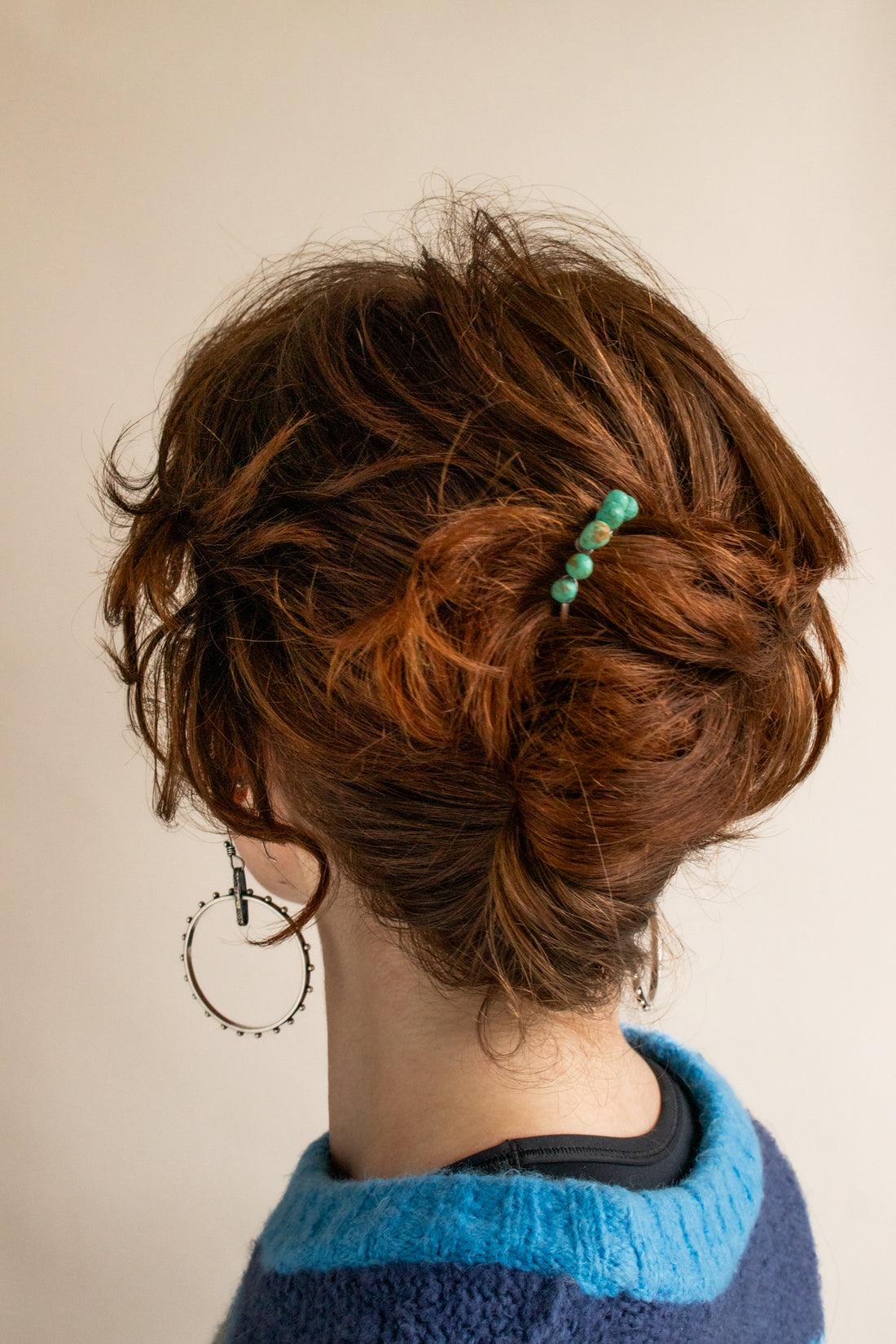 Kingman Turquoise Silver Hair Fork