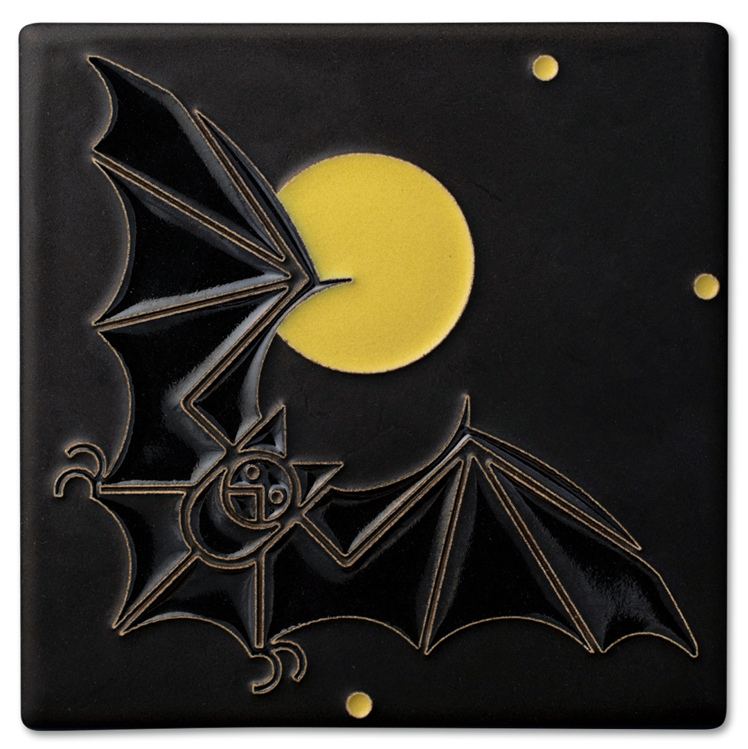 Motawi Bat & The Moon in Black - 6x6