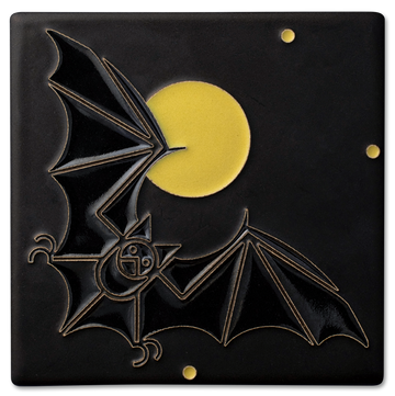 Motawi Bat & The Moon in Black - 6x6