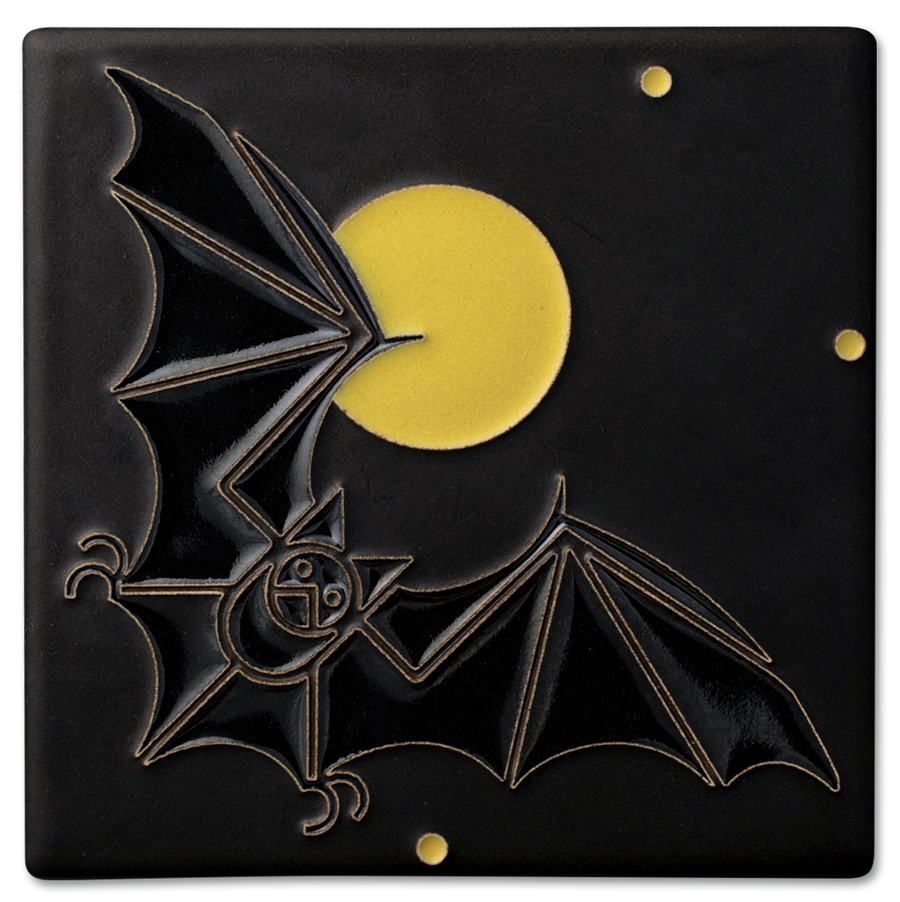 Motawi Bat & The Moon in Black - 6x6