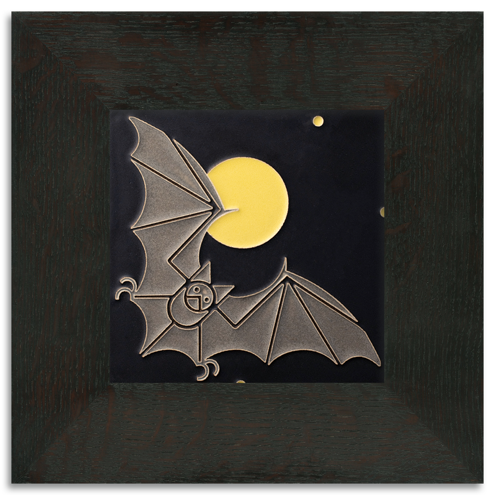 Motawi Bat & The Moon in Grey - 6x6