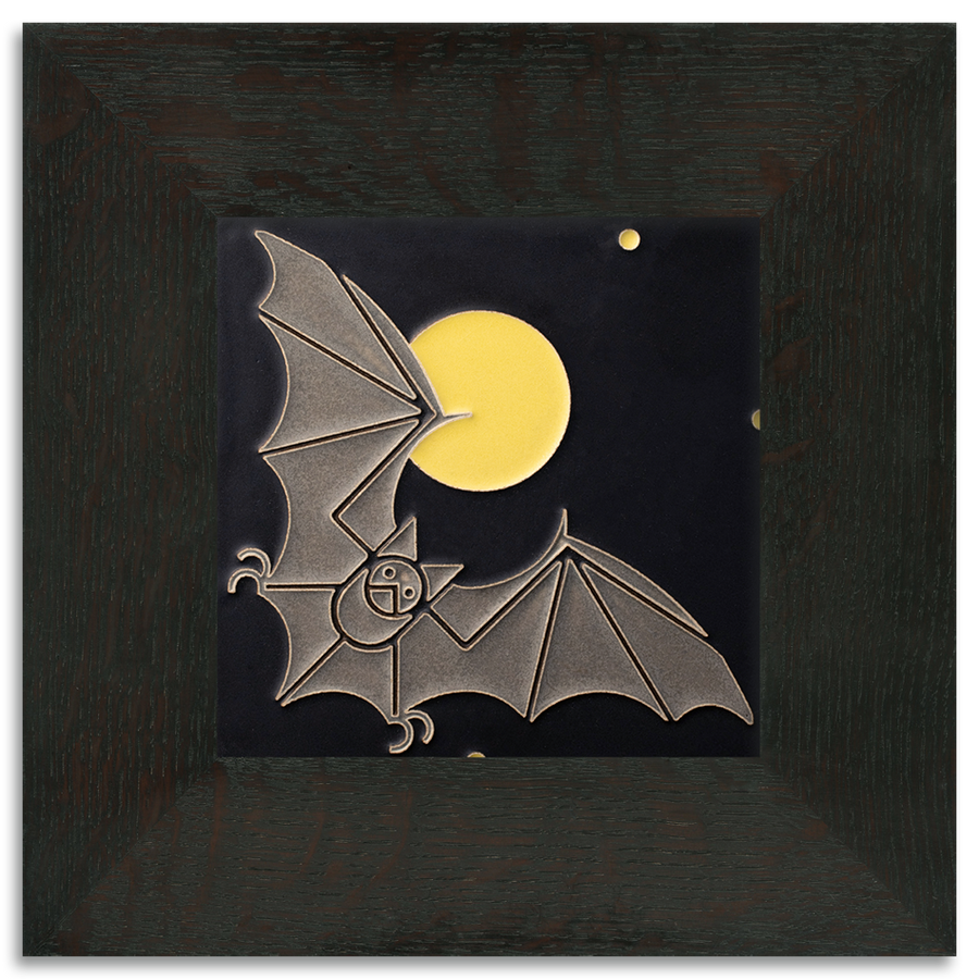 Motawi Bat & The Moon in Grey - 6x6