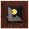 Motawi Bat & The Moon in Grey - 6x6