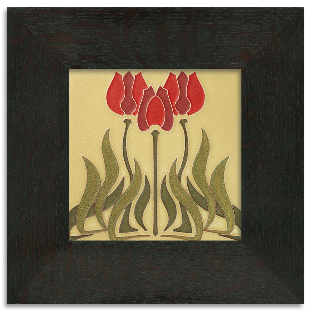 Motawi Tulips in Blue - 6x6