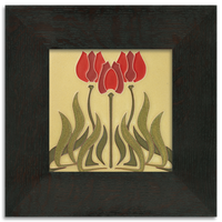 Motawi Tulips in Blue - 6x6