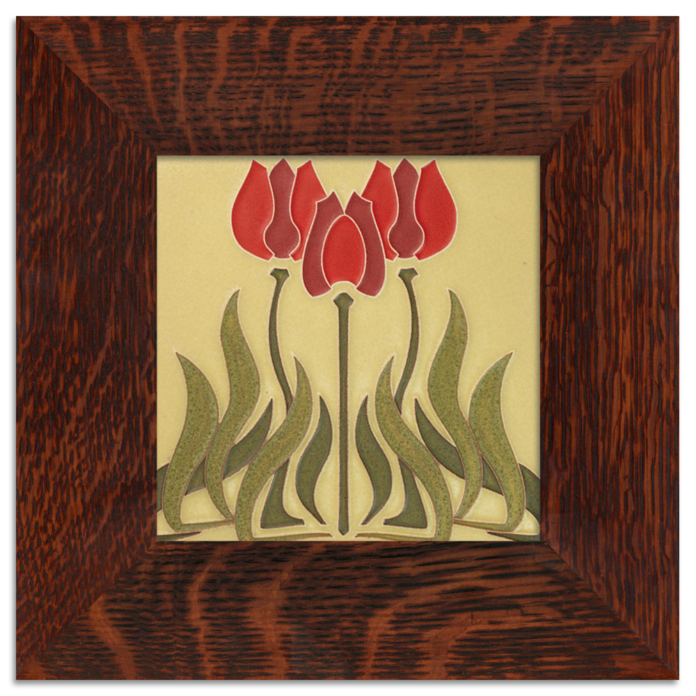Motawi Tulips in Blue - 6x6