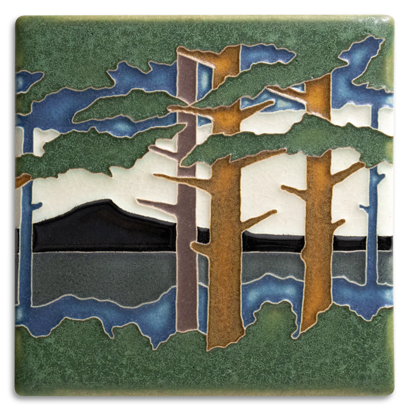 Motawi Pine Landscape Summer Mountain - 6x6