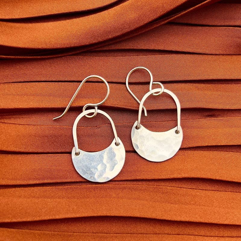 Golden Moon Earrings | Silver