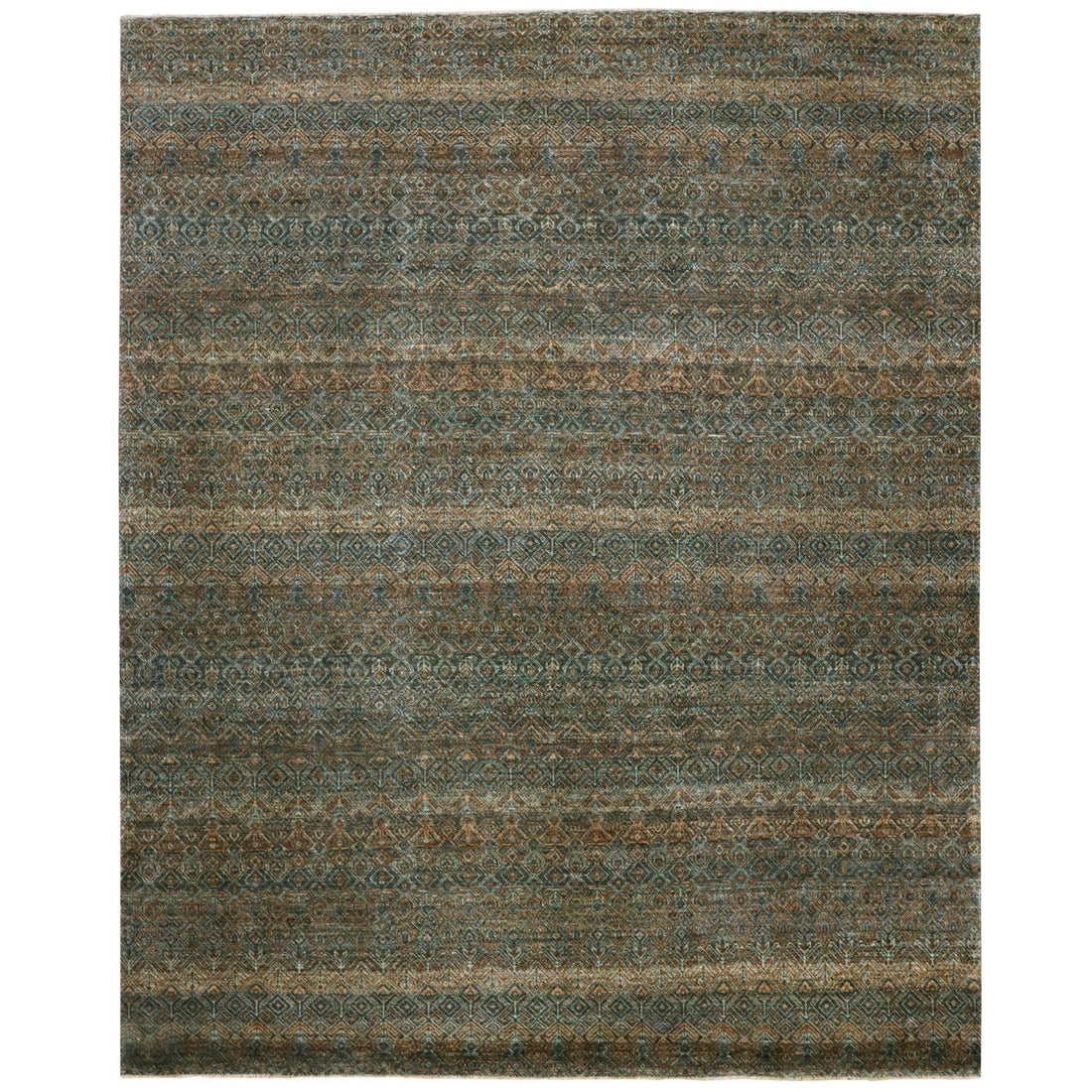 8'1" x 10'1" | Ochre Geometric Rug | Wool | 210000028889