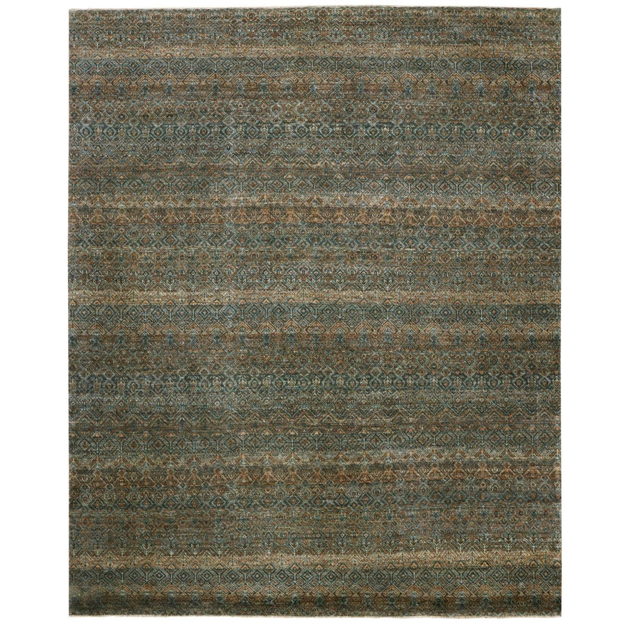 8'1" x 10'1" | Ochre Geometric Rug | Wool | 210000028889