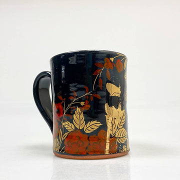 Indigo & Gold Floral Mug