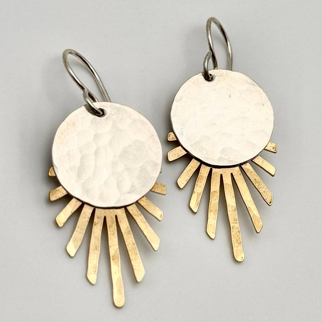 Niko Earrings - Silver Over Gold