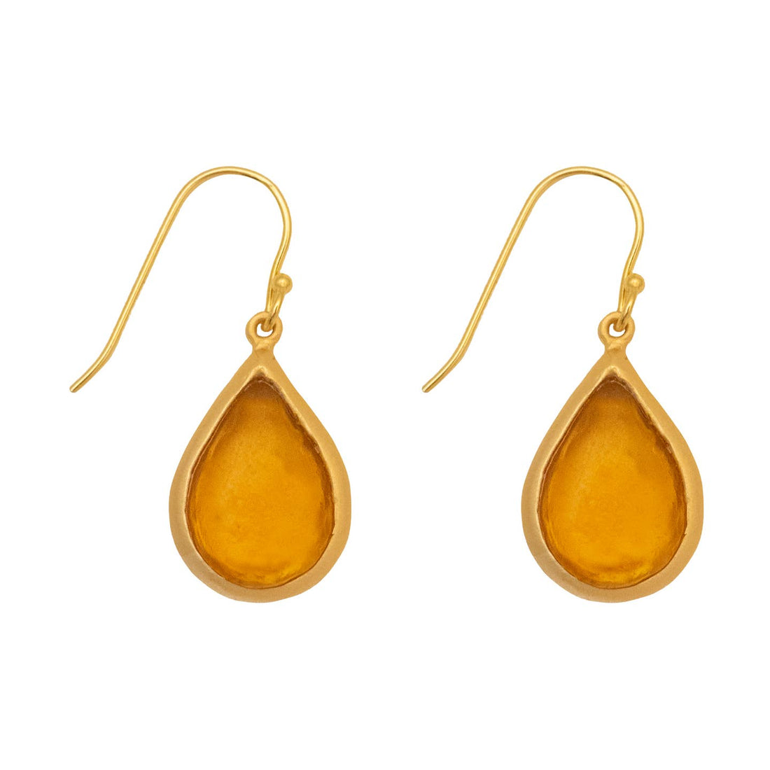 Tear Drop Bubble Earrings | Amber