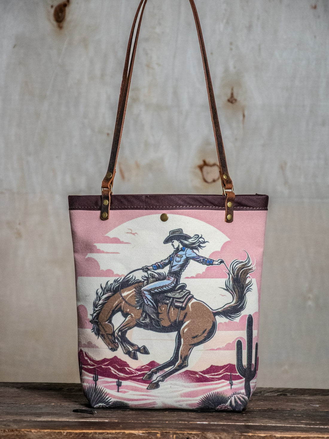 Canvas Leather Tote | Cowgirl - The Artisan's Bench
