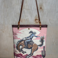 Canvas Leather Tote | Cowgirl - The Artisan's Bench
