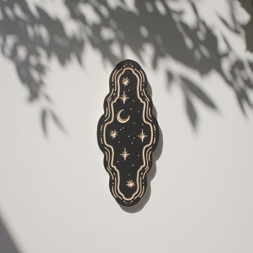 11" Moon Carved Wall Hanging