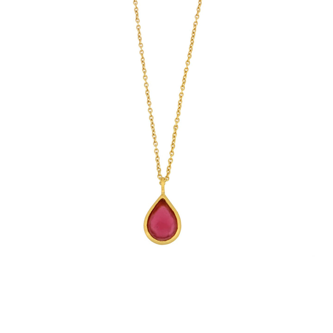Tear Drop Bubble Necklace | Pink