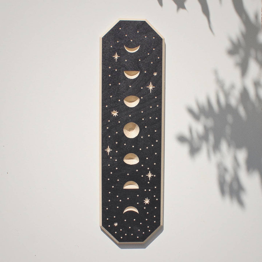 Carved Moon Phase Wall Hanging