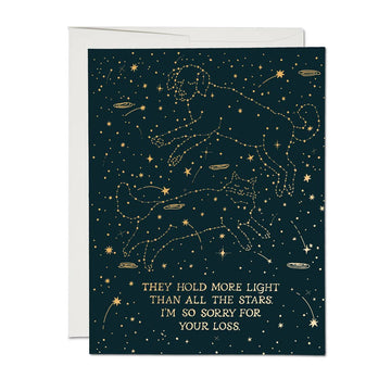Pet Constellation Sympathy Card