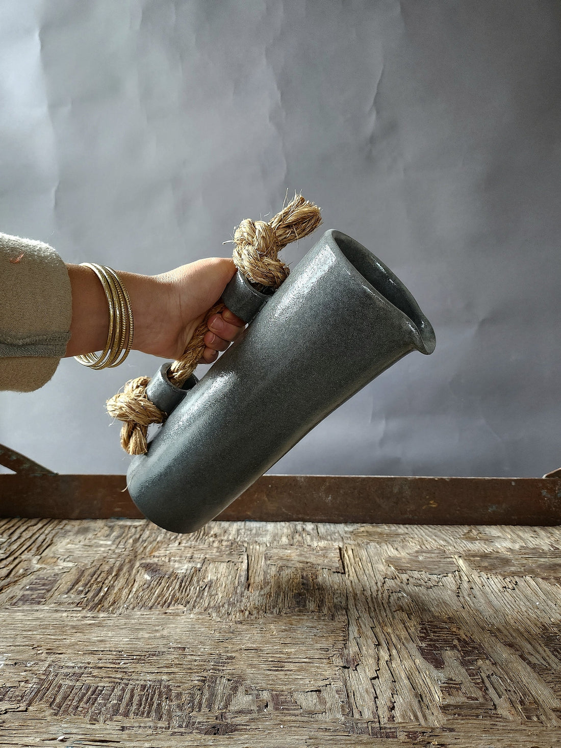 Manilla Rope Pitcher | Slate