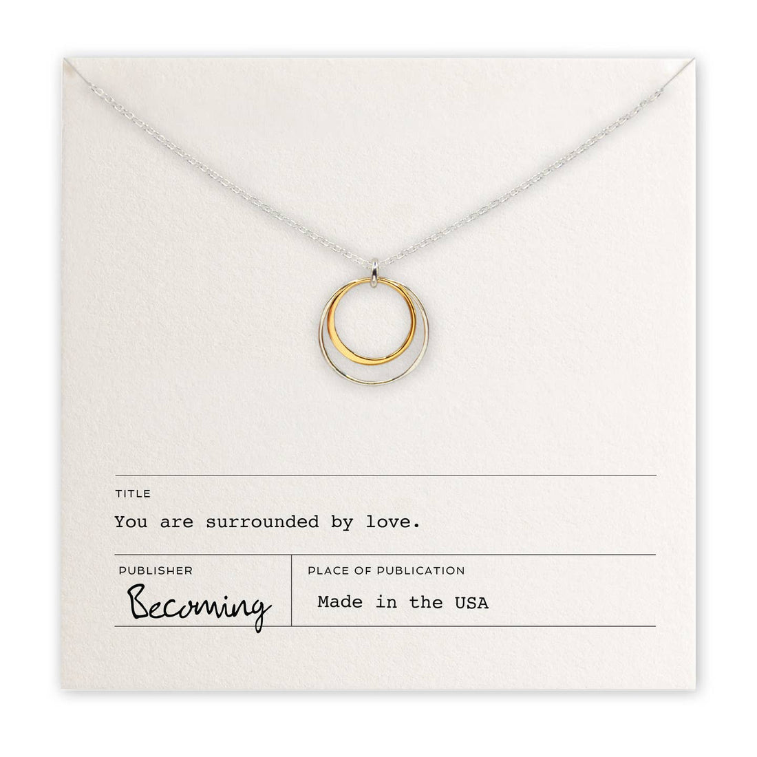 Surrounded By Love Necklace | Mixed Metals