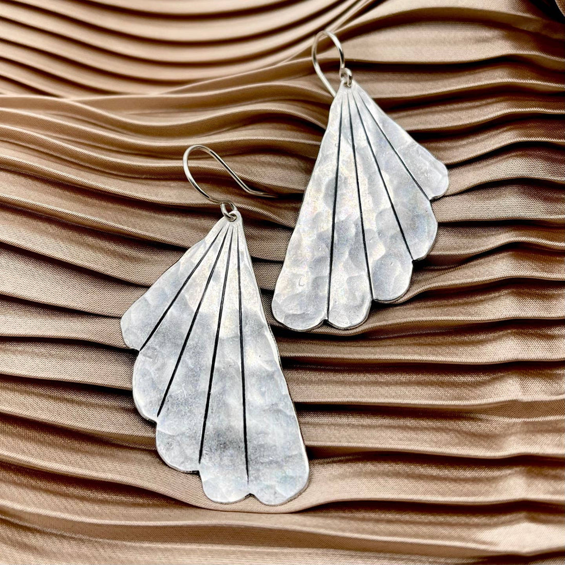 Winged Earrings | Silver