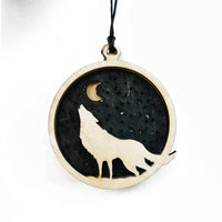 Howling Wolf Light Up Ornament