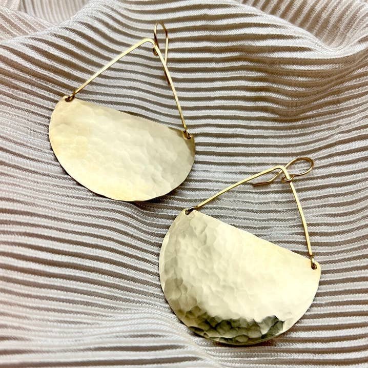 Rounded Edge Earrings | Gold