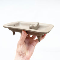 Dark Brown Stoneware Smudge Holder